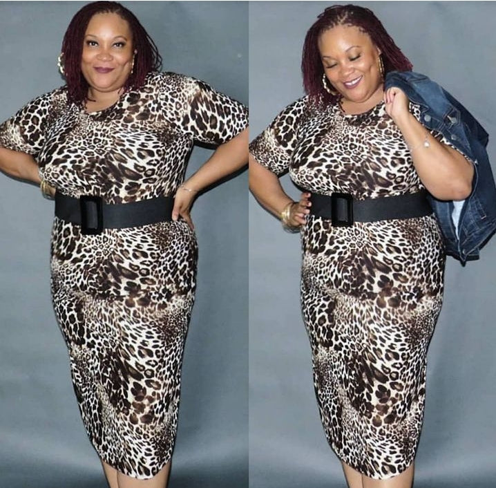 savanna - leopard lounge dress