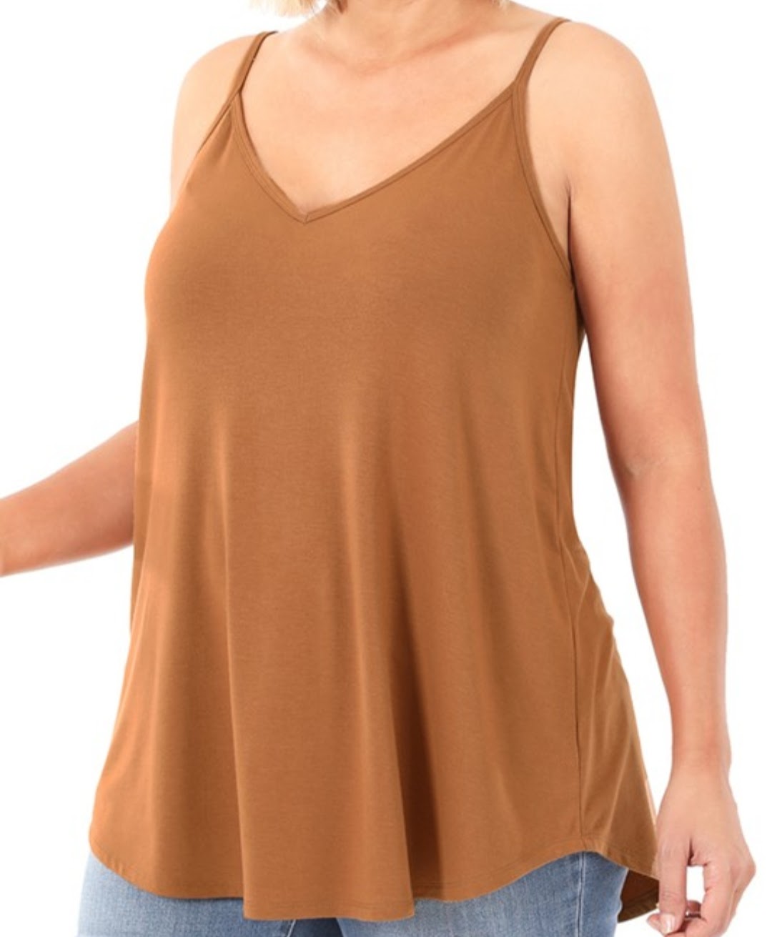 Flowy Basic Plus Cami- Caramel